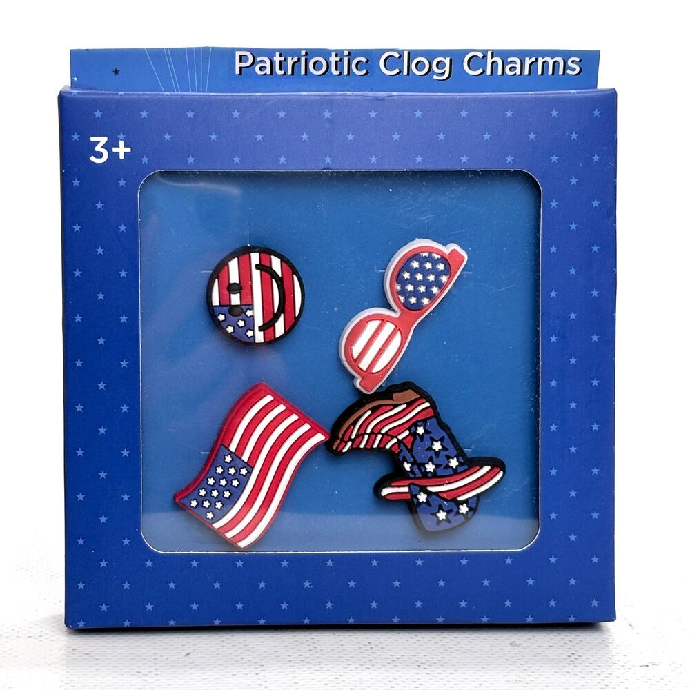 Patriotic Clog Charms 4 Pack New Sealed